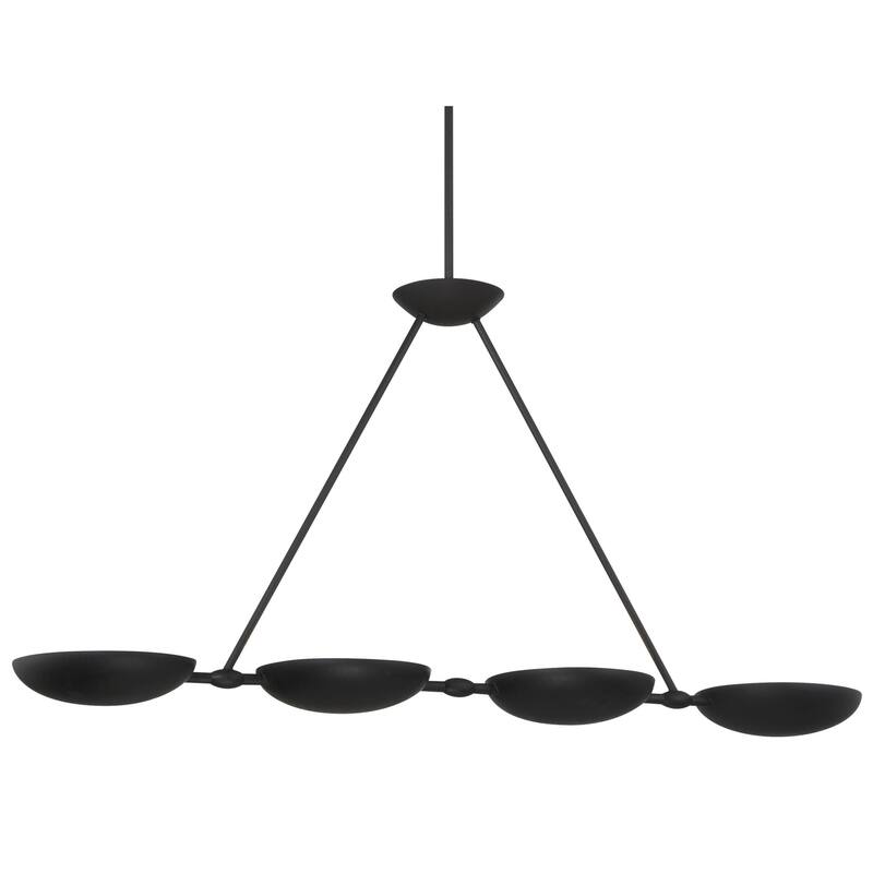 Kovacs P1318 Undertas 4 Light 48" Wide Linear Chandelier - Iron Ore