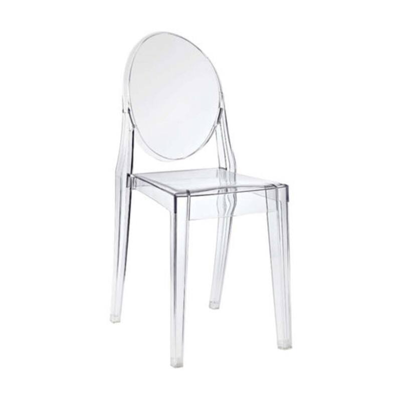 CLEAR TRANSPARENT Ghost Armless Chair (Set of 4 )