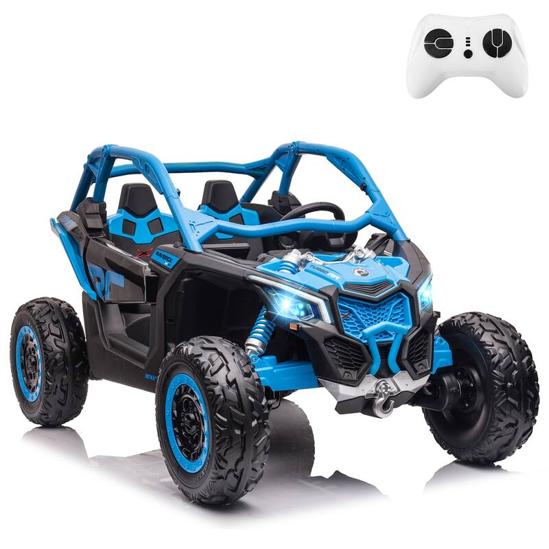 2-Seater Licensed Can-Am Electric Off-Road Ride-On UTV Car for Kids Best Gifts - Blue