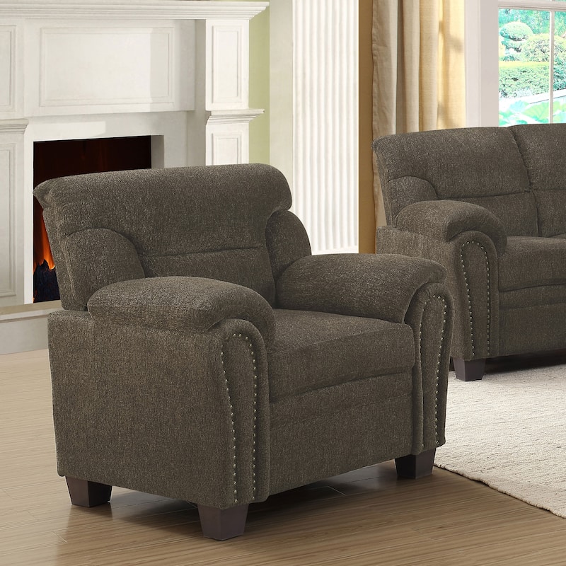 Clementine Upholstered Padded Arm Accent Chair