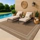 preview thumbnail 82 of 98, World Rug Gallery Border Indoor/Outdoor Flat Woven Area Rug