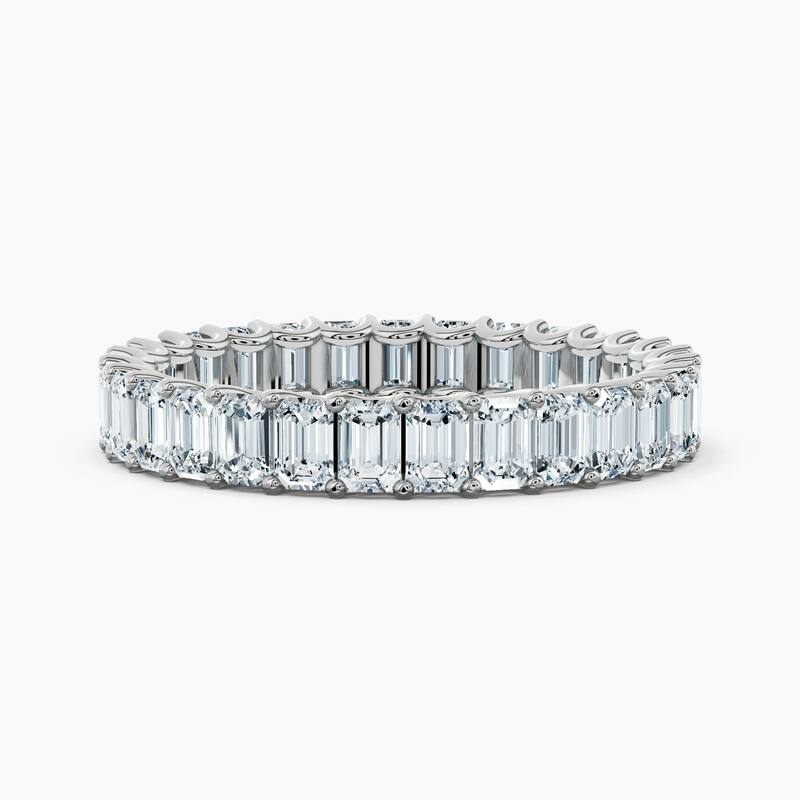 Auriya 14k Gold Emerald North-South Lab Grown Diamond Eternity Band 2.90 - 12.75 ct. tw. (F-G, VS) - 2.90 ct. wt. - 6 - White