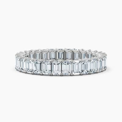 Auriya 14k Gold Emerald North-South Lab Grown Diamond Eternity Band 2.90 - 12.75 ct. tw. (F-G, VS)