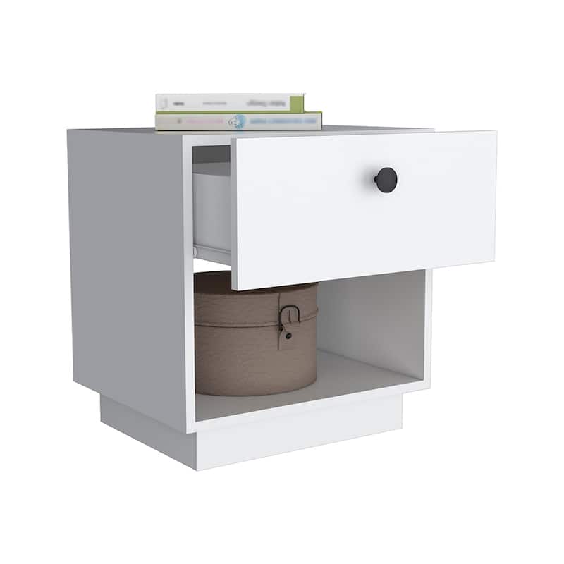 ，for Living Room,and Dining RoomNightstand Viliigili,One Drawer,White Finish