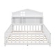 preview thumbnail 18 of 29, Full-Size Montessori Floor Bed with Bookcases & Blackboards, Solid Wood Design for Kids with Guardrails & Storage, Grey
