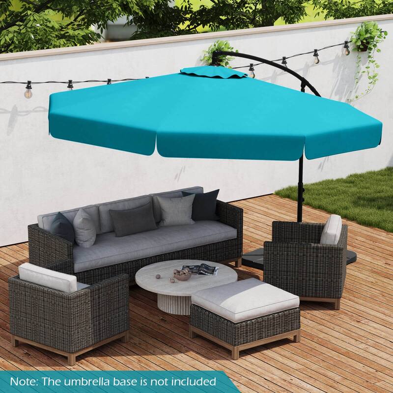 Costway 10 FT Offset Hanging Umbrella Patio Cantilever Umbrella with