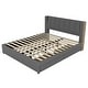 preview thumbnail 17 of 16, Upholstery Platform Bed with Storage Headboard, 2 Drawers and Trundle
