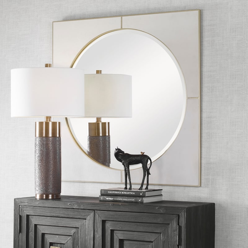Uttermost Cyprus White Square Mirror - 40"W x 40"H x 1"D