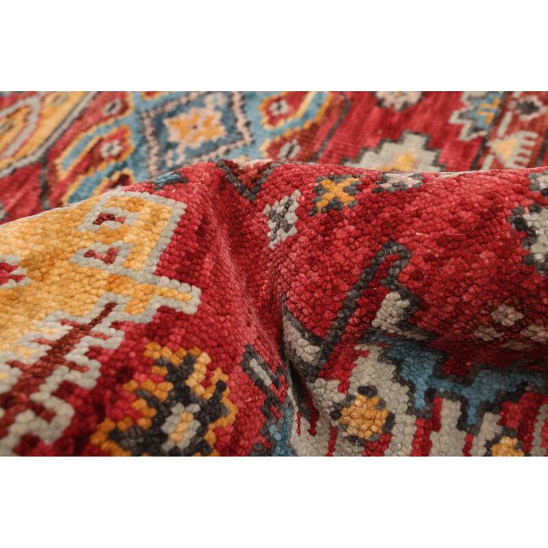 ECARPETGALLERY Hand-knotted Modern Oushak Red Wool Rug - 5'2 x 8'0