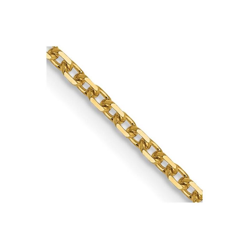 Curata 14k Yellow gold 1.5 mm Diamond-Cut Rolo Chain Necklace Options: 16 18 20