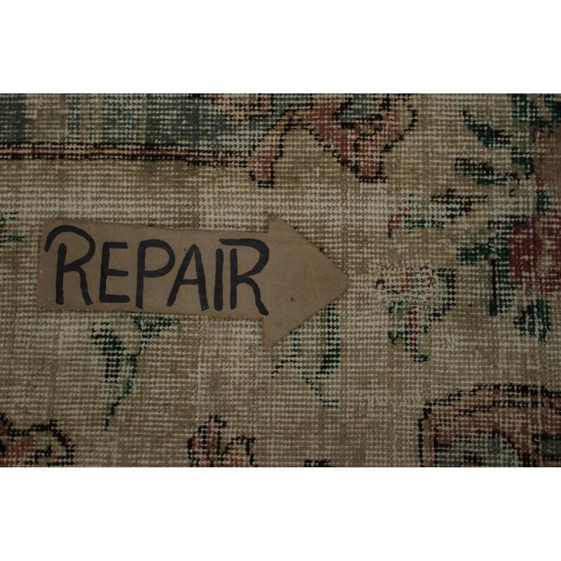 Hand Knotted Oriental 100% Wool Carpet Transitional Floral Brown Anatolian Area Rug - 9' 5'' X 6' 9''