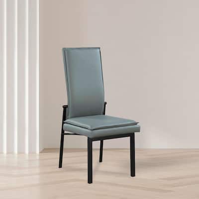 Somette Monise Motion-back Gray Faux Leather Side Chair, Set of 2