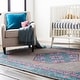 preview thumbnail 7 of 68, Hand-knotted Alford Boho Medallion Wool Area Rug Teal - 2' x 3'