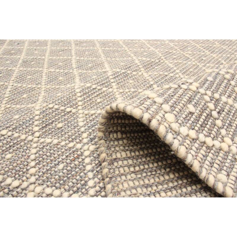 ECARPETGALLERY Braid weave Sienna Brown Wool Rug - 5'0 x 8'2