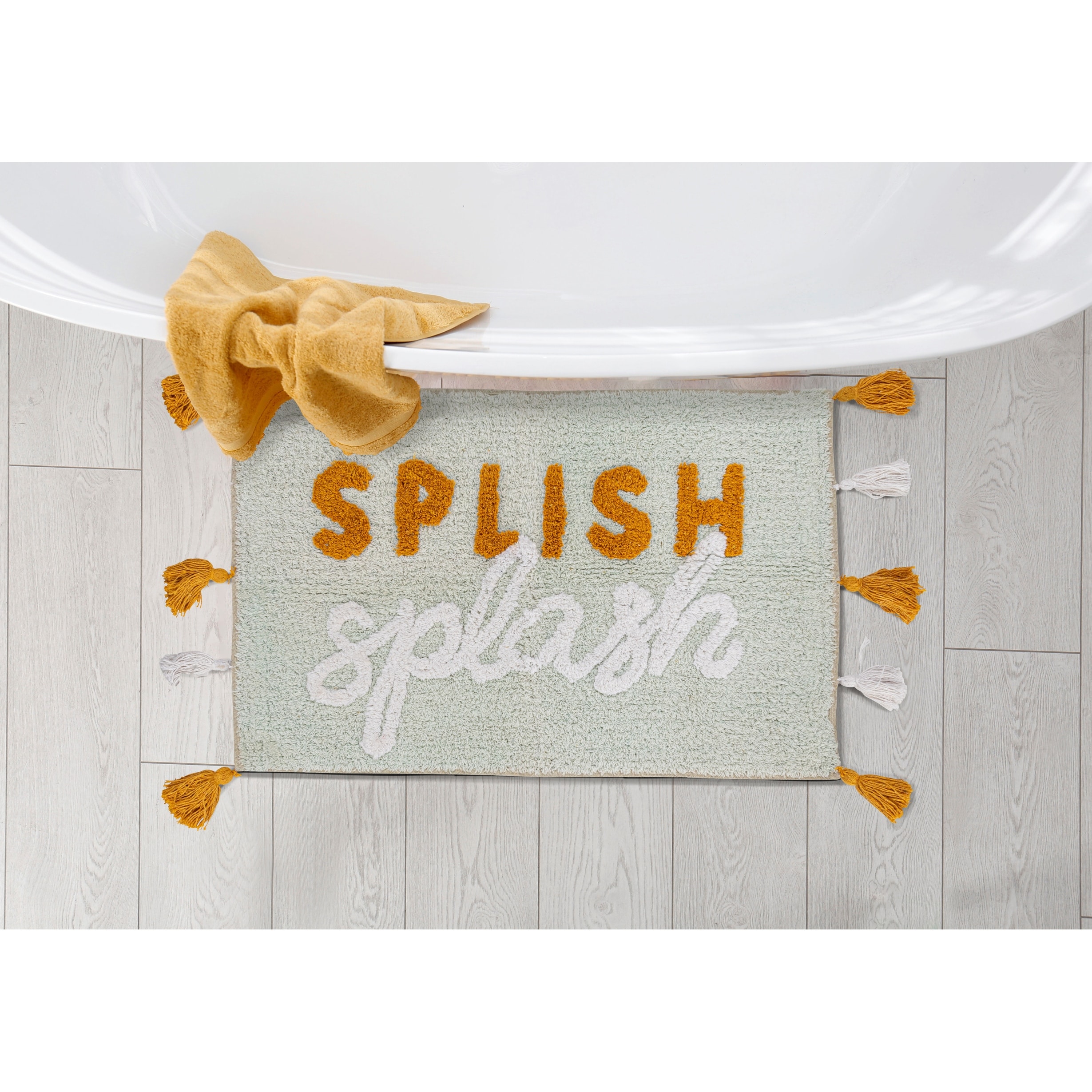 Embroidered bath mat deals