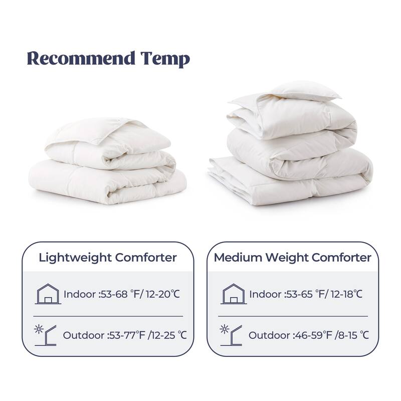 Premium White Feather Down Comforter Duvet Insert All Warmth Levels