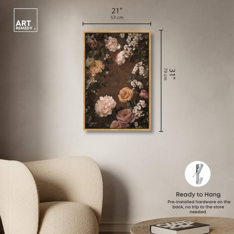 Faded Florals Fable I Canvas by Art Remedy
