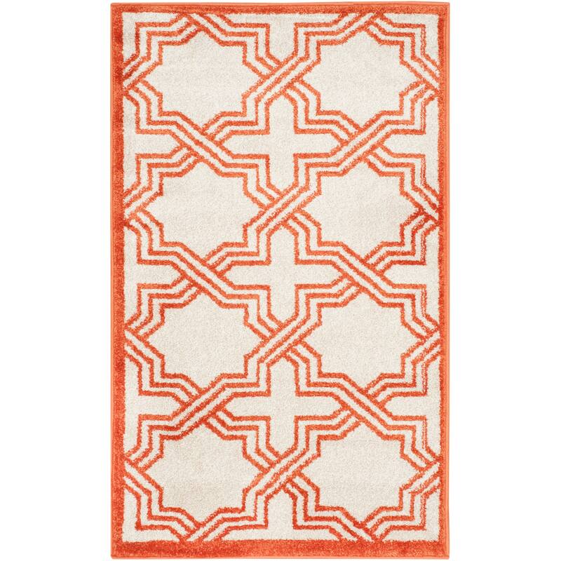SAFAVIEH Amherst Irini Modern Rug - 2'6" x 4' - Ivory/Orange