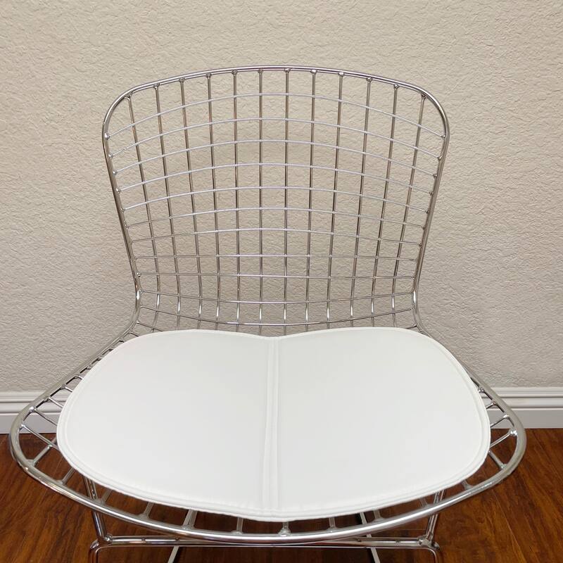 Chrome Wire Dining Side Chair (Set of 2) - N/A