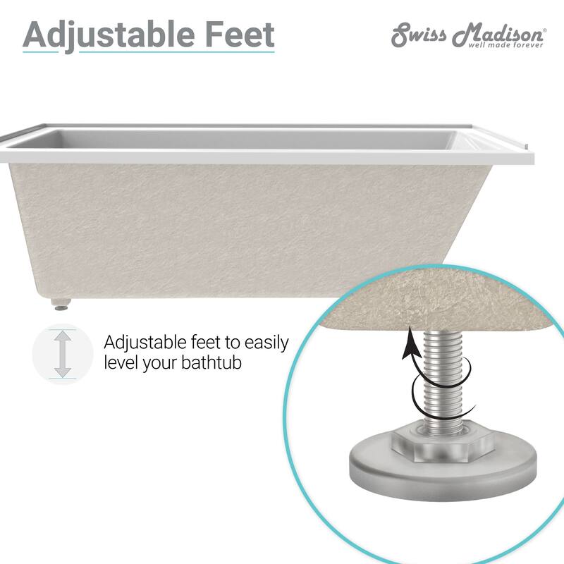 Voltaire 48 x 32 in. Acrylic Drop-in Bathtub