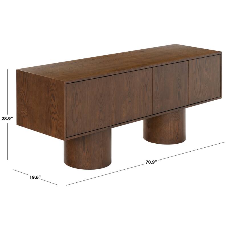 SAFAVIEH Couture Alberti Wood Sideboard - 71"W x 20"D x 29"H