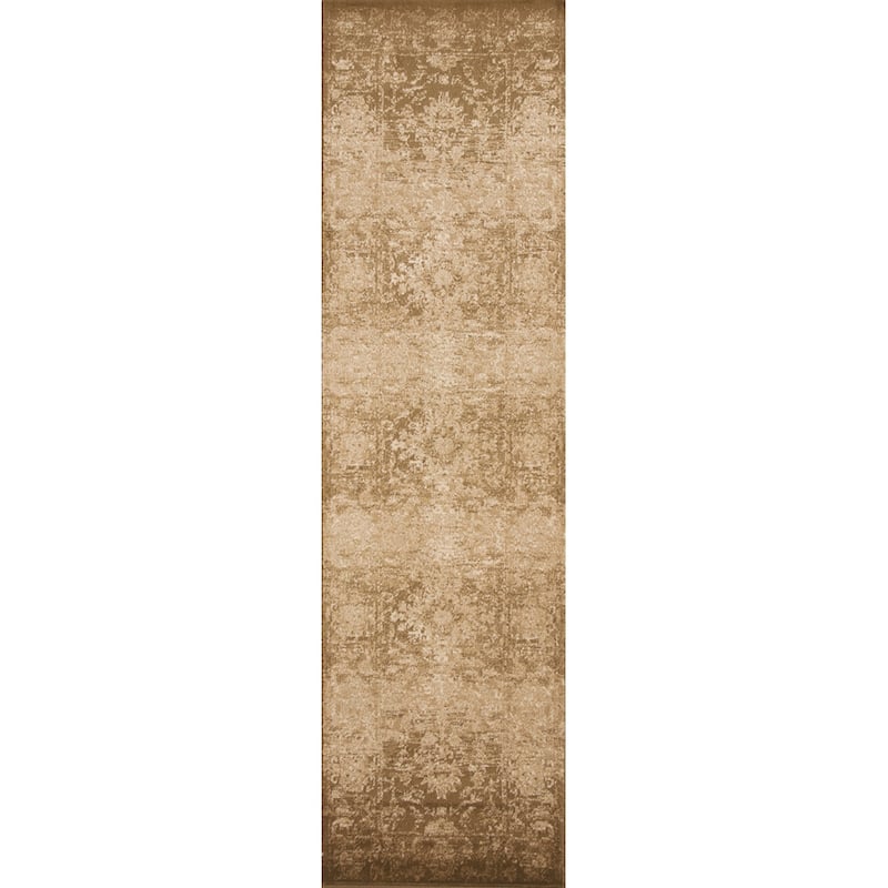 Domani Sands Distressed Medallion Rug - 2'2" x 7'11" Runner - Beige