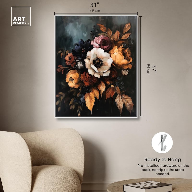 Dark Roses Beauty II Canvas by Art Remedy