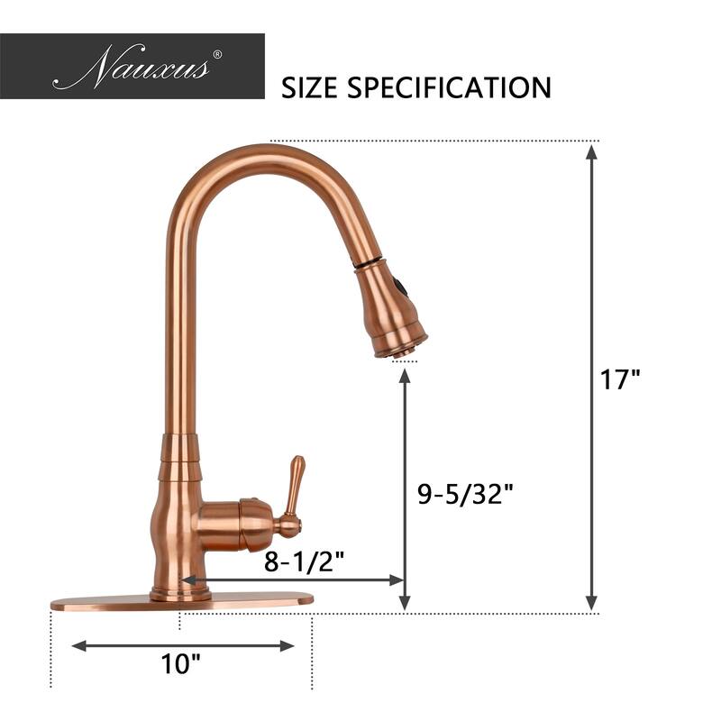 Pull Down Kitchen Faucet with Deck Plate