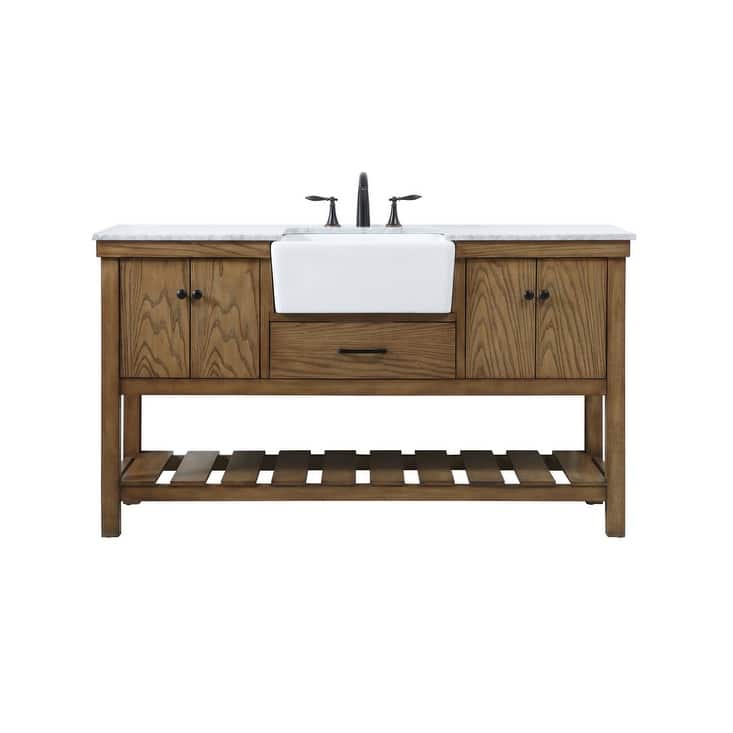 Elegant Lighting VF60160 Clement 60" Free Standing Single Basin Vanity