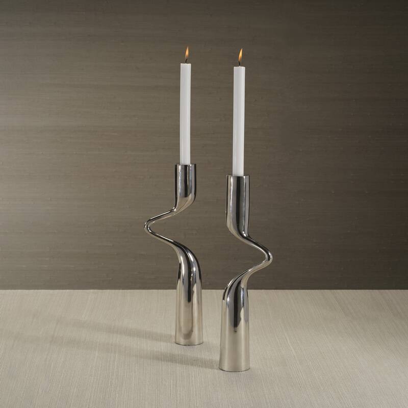 Liaison 2-Piece Metal Candle Holder Set