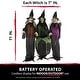 preview thumbnail 7 of 11, Haunted Hill Farm Life-Size Animatronic Witches, Indoor/Outdoor Halloween Decoration, Light-up Eyes, Poseable
