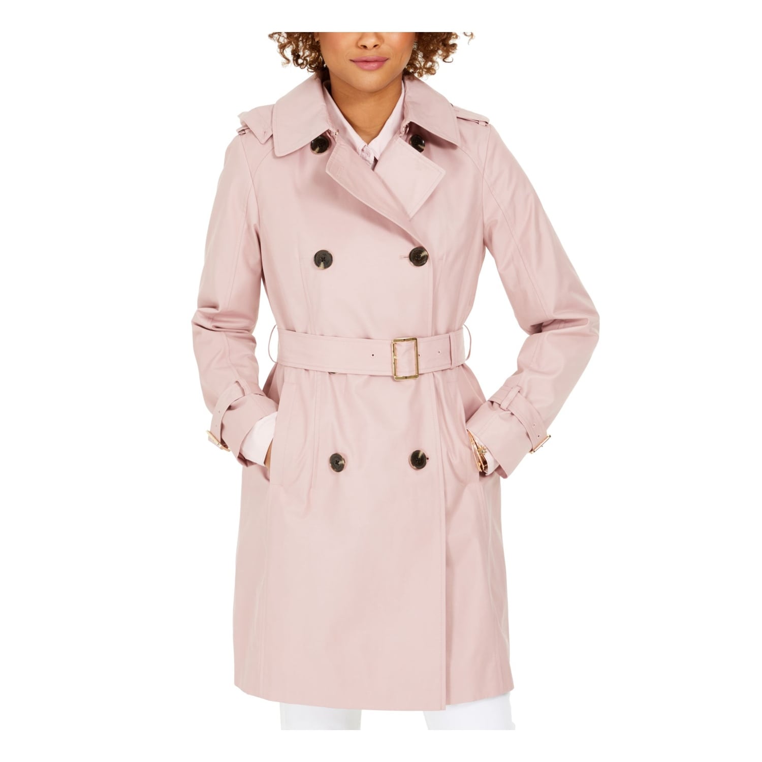 michael kors pink trench coat