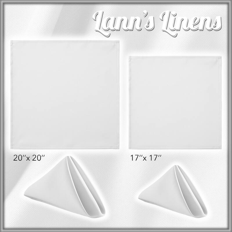 12 Pack 17 Inch Polyester Cloth Dinner Napkins for Party Restaurant