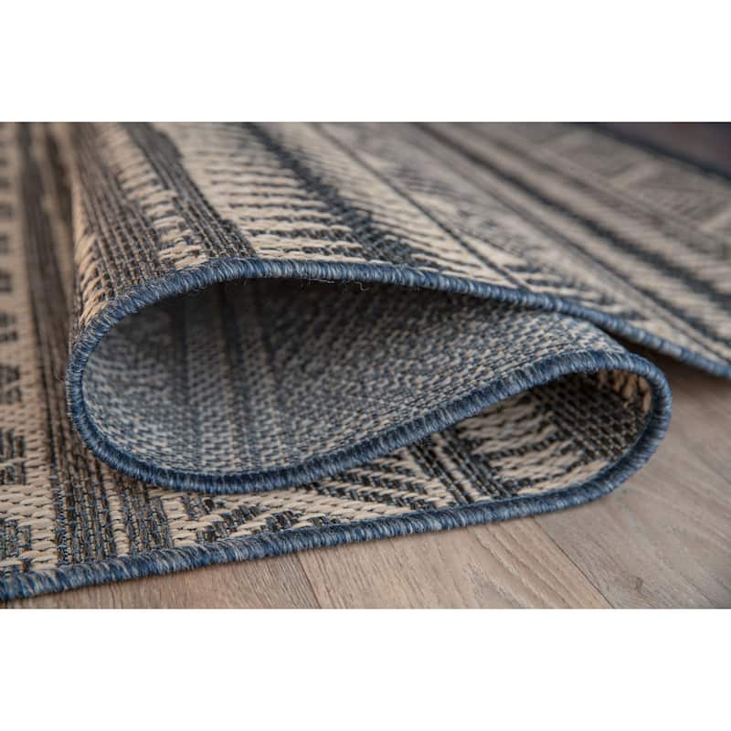 World Rug Gallery Geometric Bohemian Indoor/Outdoor Area Rug