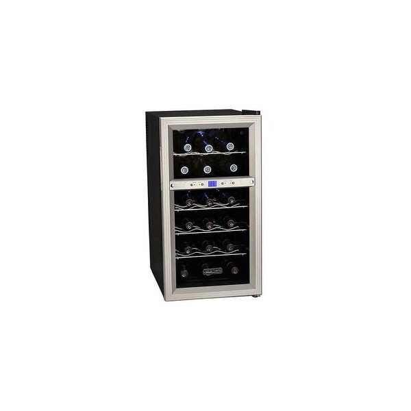 Koldfront TWR181E 14 Inch Wide 18 Bottle Wine Cooler with Dual Thermoelectric Cooling Zones