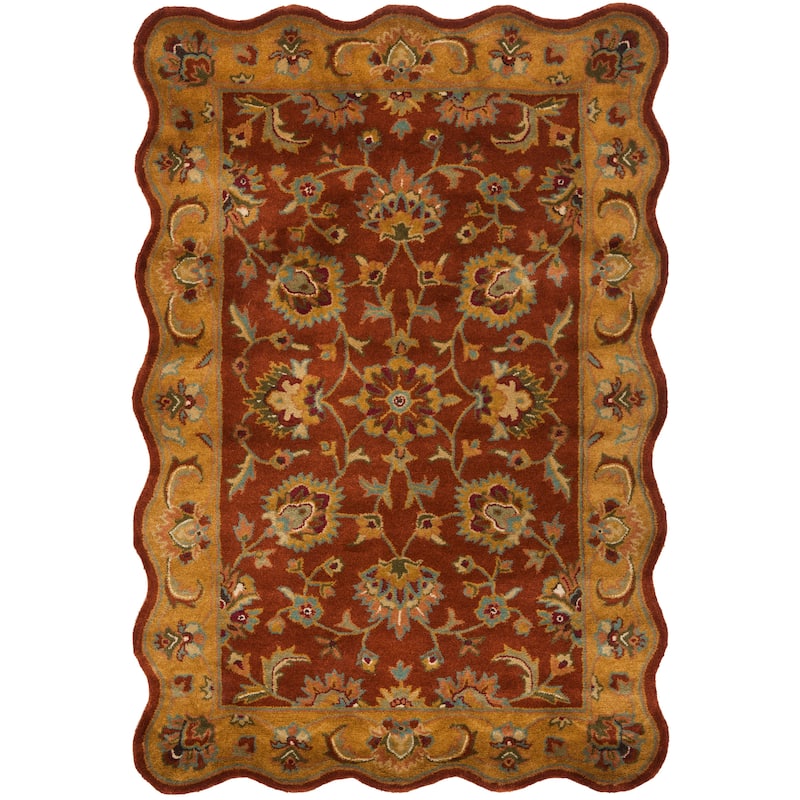SAFAVIEH Handmade Heritage Flower Field Traditional Oriental Wool Rug