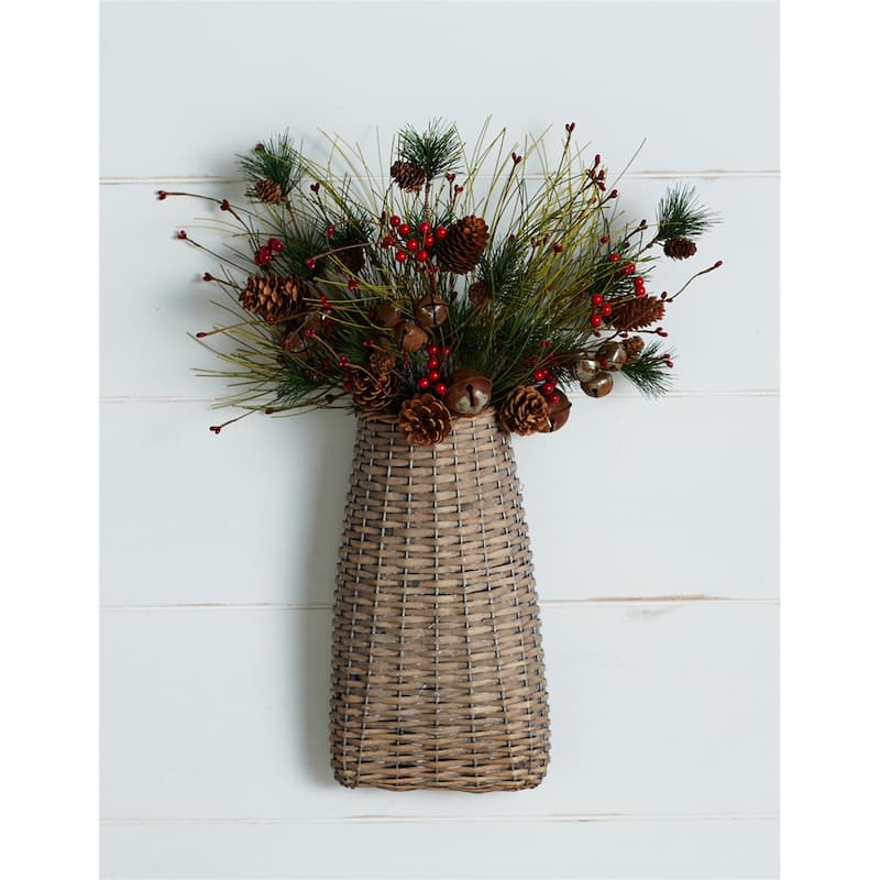 Willow Wall Basket (Set of 6) - 8 x 4.062 x 17