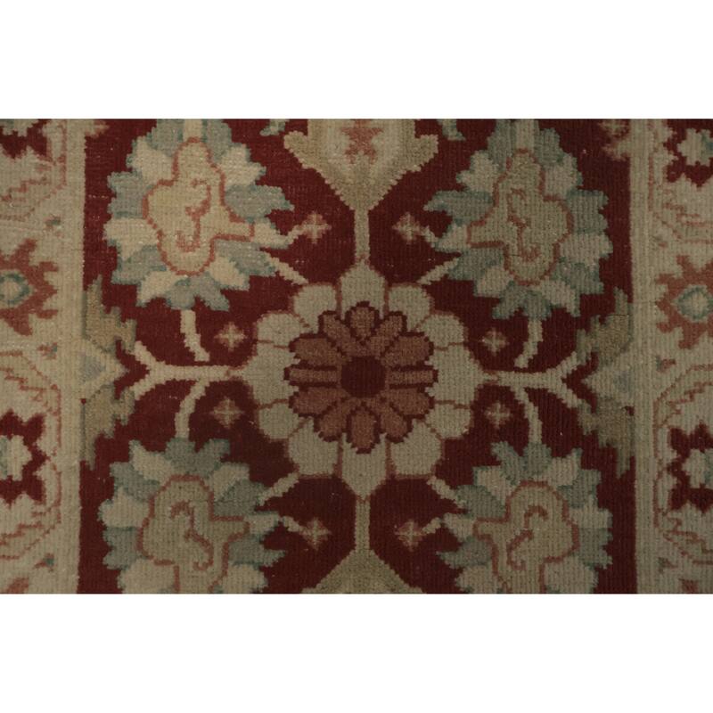 Hand Knotted Oriental 100% Wool Carpet Traditional All-Over Oranges & Rust Ziegler Area Rug - 3' 11'' X 2' 0''