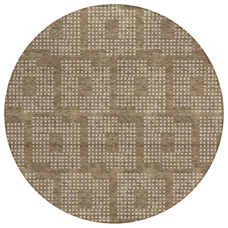 HomeRoots Geometric Transitional Rectangle Outdoor Rug