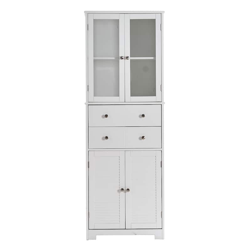 67"Tall Kitchen Pantry Cabinet with Doors and Shelves Large Stand Up Storage Cabinet with Drawer，Food Cupboard Storage Cabinet
