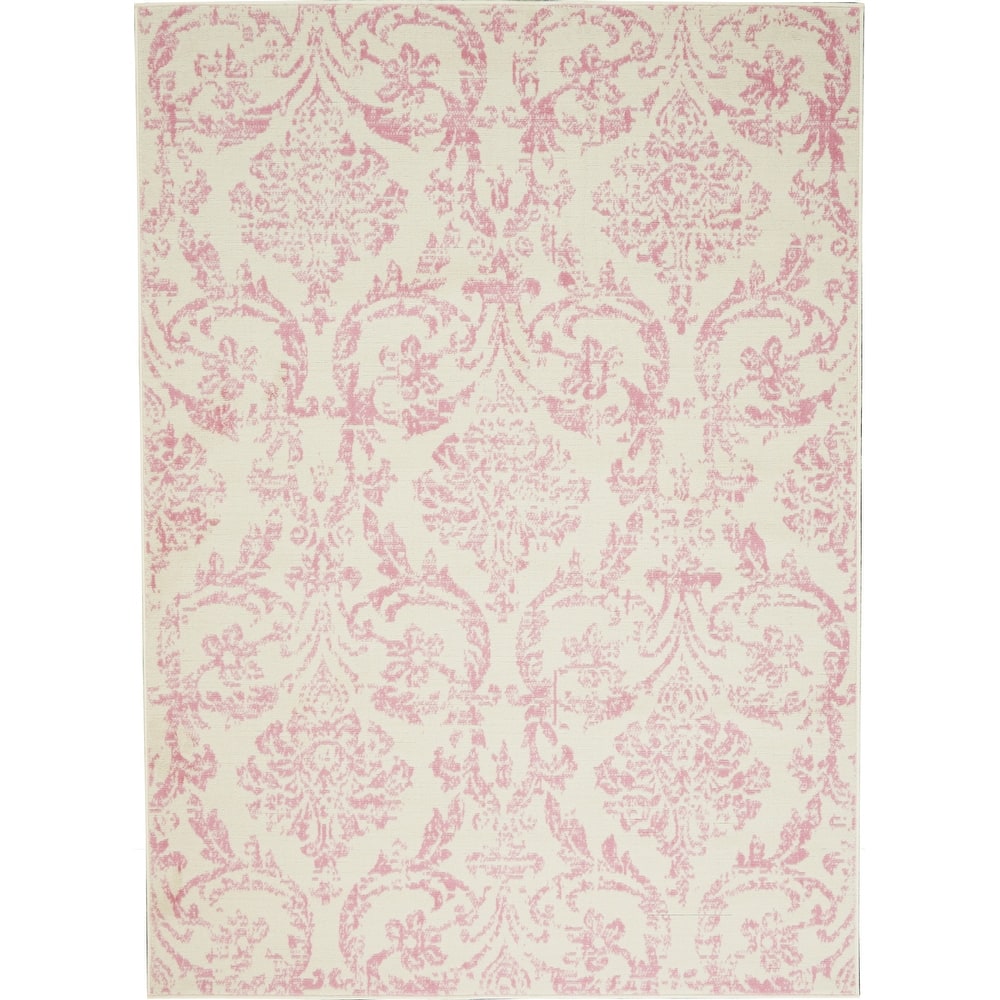 Nourison Jane Farmhouse Vintage Indoor only Damask Area Rug