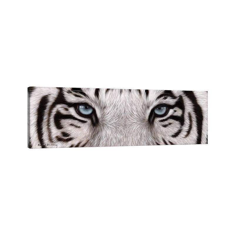 iCanvas "White Tiger Eyes" by Rachel Stribbling Canvas Print