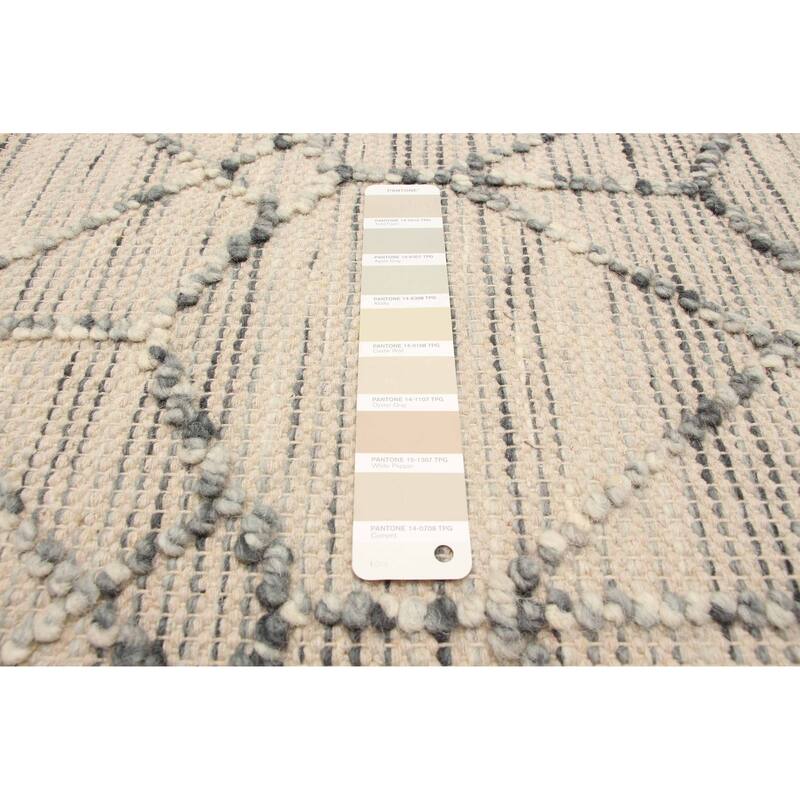 ECARPETGALLERY Braid weave Sienna Khaki Wool Rug - 5'1 x 7'11