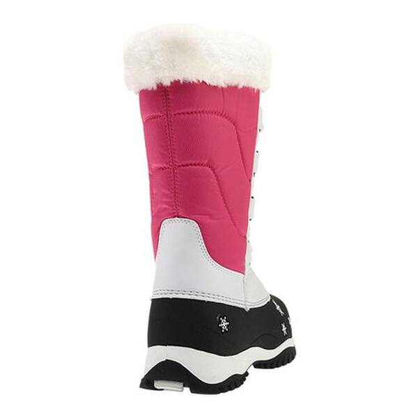 Shop Baffin Girls Ava Snow Boot Juniors White Fuchsia Overstock