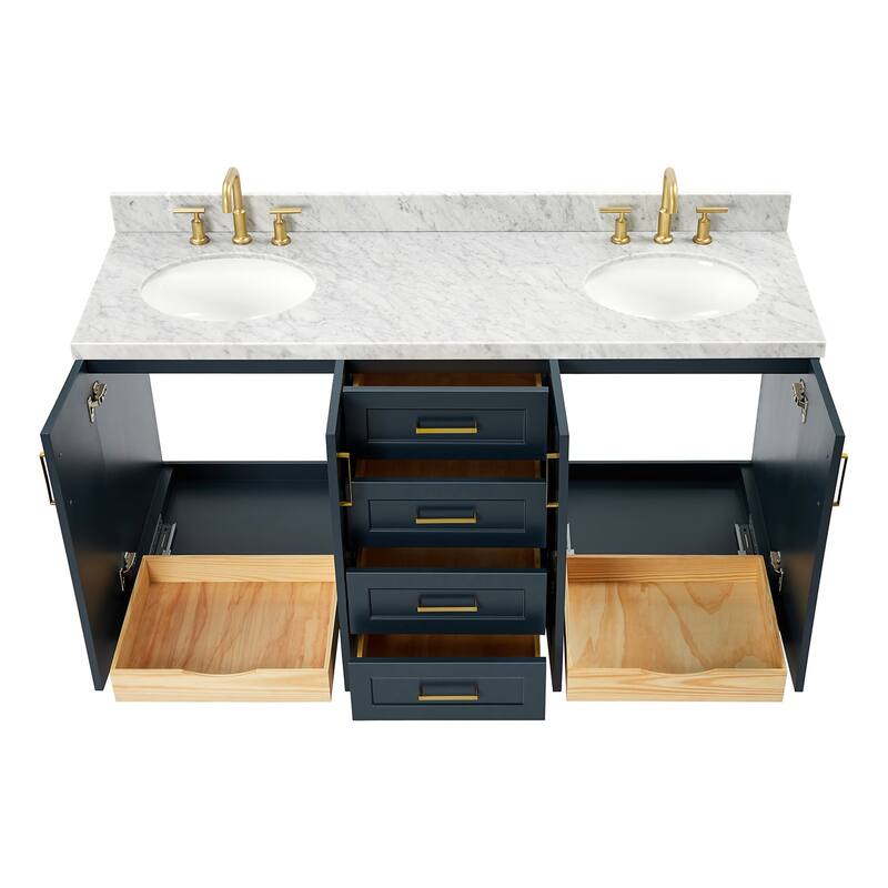 Ariel Q067DCWOVO Taylor 67" Free Standing Double Basin Vanity Set with