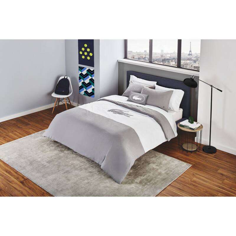 Lacoste Standard Cotton Reversible 4 Piece Comforter Set