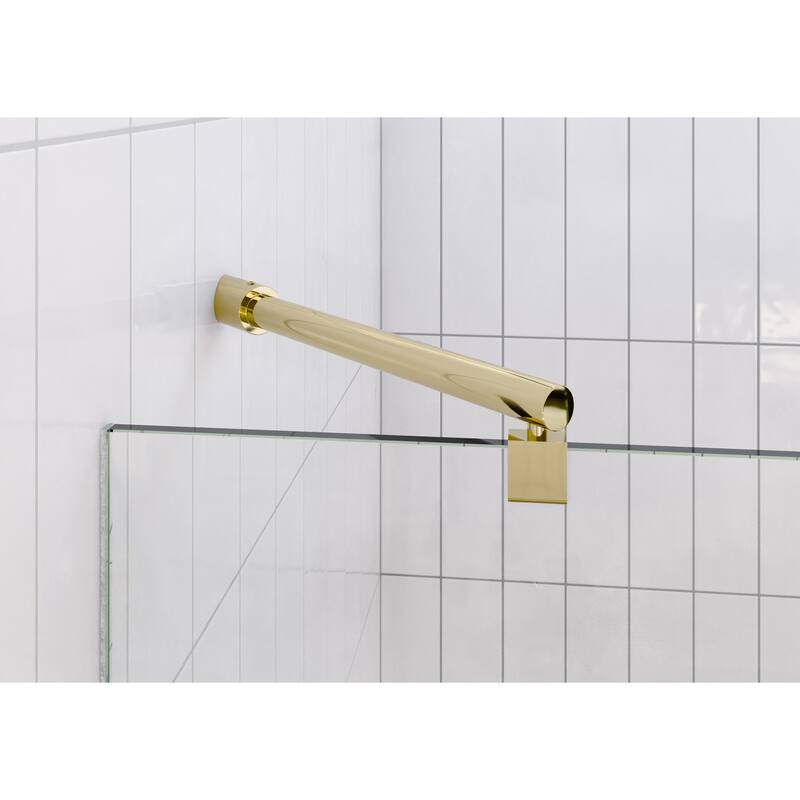 Glass Warehouse 39 in. W x 78 in. H Glass Hinged Pivot Frameless 3 Panel Inline Shower Door in
