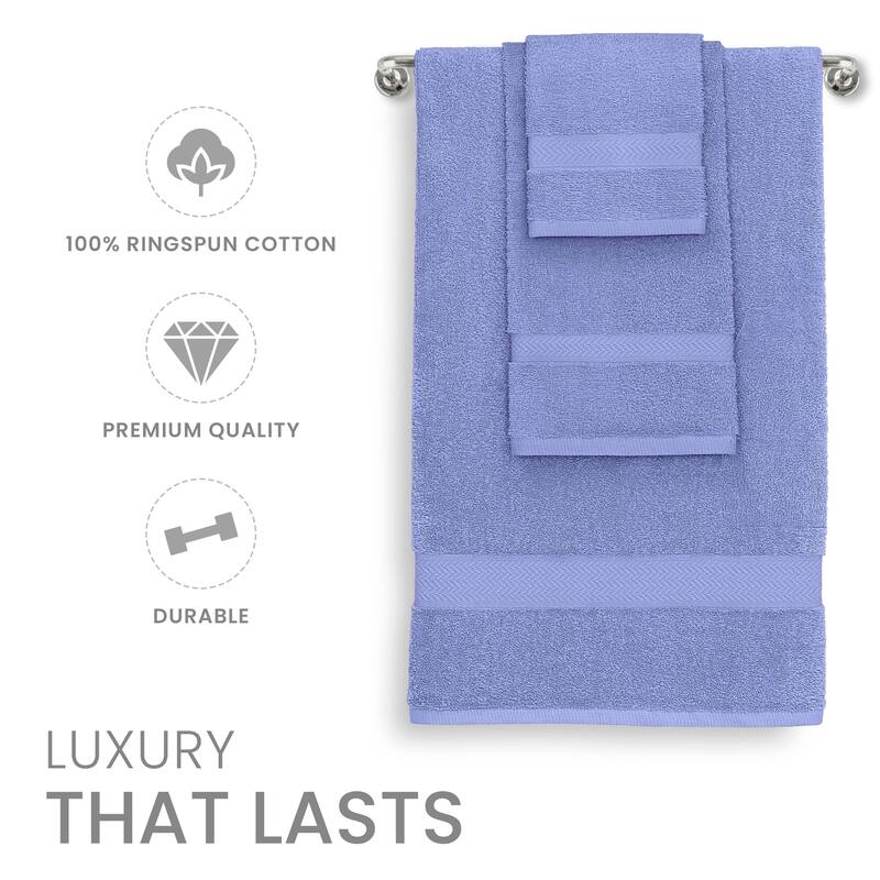 Martex 6 PC 100% Ringspun Cotton Towel Set Highly Absorbent & Soft