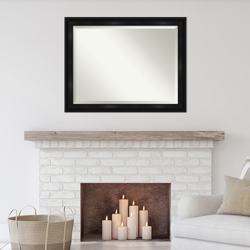 Beveled Wall Mirror - Grand Black Frame - Grand Black