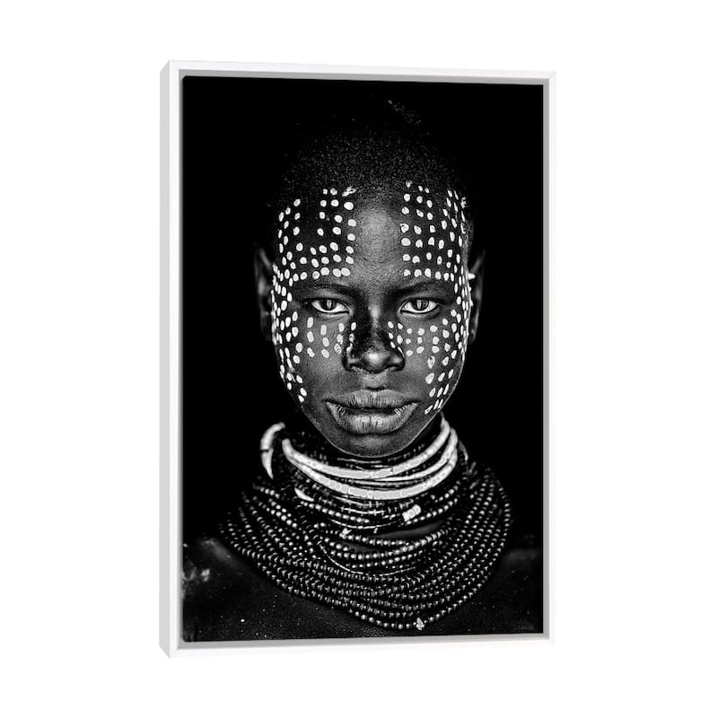 iCanvas "Karo Woman" by Vedran Vidak Framed Canvas Print - White - 48x32
